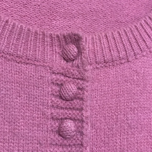 Cider Sweater Cardigan L Pink Stretchy Long Sleeve Buttons Acrylic Polyester - Picture 5 of 15